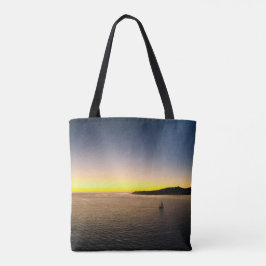 Vela a la bolsa de la fotografía de Horizon Sunset