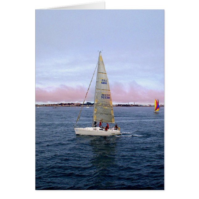 Vela con tarjeta de Guernsey (Frente)