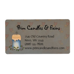 Vela de campo con etiqueta de Berries