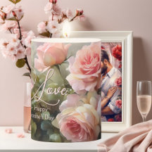Amar a la Rosa romántica Valentines Candle