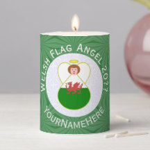 Ángel galés de Navidad Bandera Personalizada 