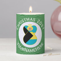 Bandera de Navidad personalizada del ángel bahameñ