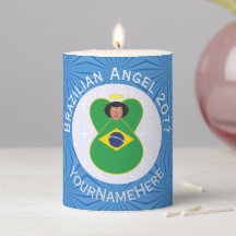Bandera del Ángel de Hanukkah brasileño personaliz
