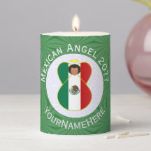 Bandera Mexicana Ángel Verde Blanco Año Tu Nombre