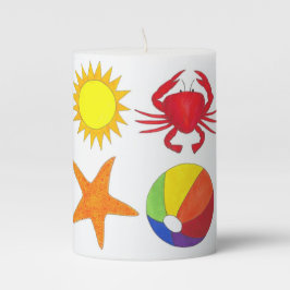 Vela De Columna Beach House Vacation Starfish Crab Beachball Sun
