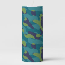 Blue Green and Teal Camo Abstract