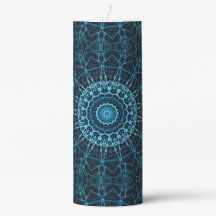 Blue Mandala Net Retro Hippie Trippy Boho Moda