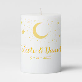 Vela De Columna Boda Celestial Cielo Estrellado 
