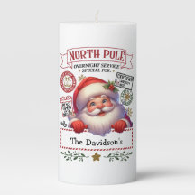 Christmas Santa Pillar Candle