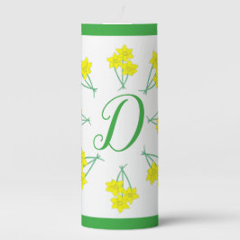 Vela De Columna Comprimido amarillo Daffodils Primavera Flores Bun