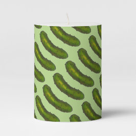 Vela De Columna Kosher Green Dill Pickle Pickles Novedad Foodie