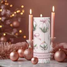 Modern Pink Christmas Ornament Personalized Mug