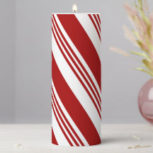 Navidades Candy Cane a rayas Blanco Rojo