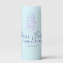 pastel de cumpleaños feliz cuarenta azul púrpura n