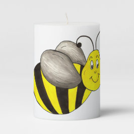 Vela De Columna Personalizado amarillo negro Bee Bumblebee Honeybe