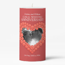 Personalizado foto coral 35 aniversario del boda