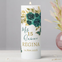 Quinceañera floral y verde