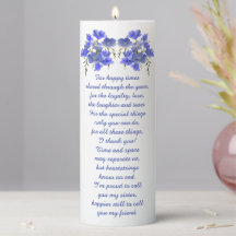 Regalo de hermanas, flores elegantes y poema