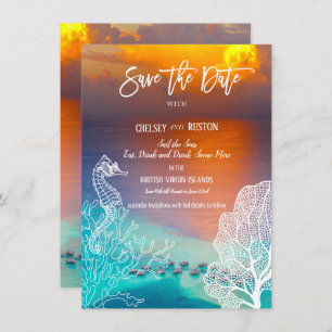 Vela de la invitación de las vacaciones las Islas