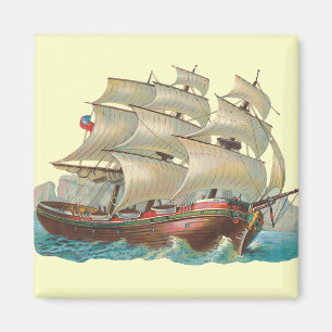 Vela de la nave del vintage a través del imán az