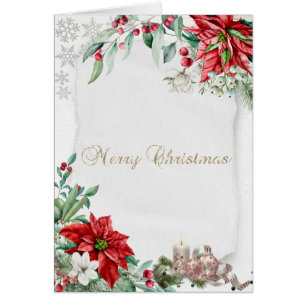Vela de Navidad, Copos de Nieve, Flor de Pascua de