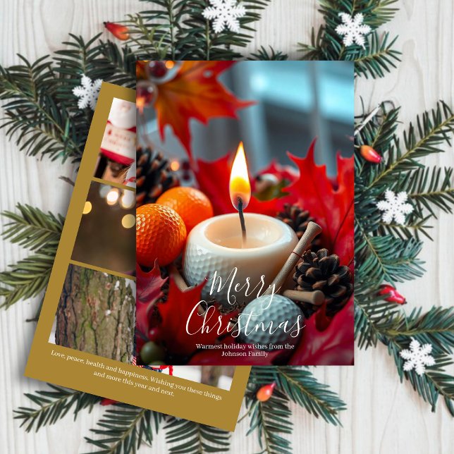 Vela de Navidad de Golf • Tres Fotos Doradas (Subido por el creador)