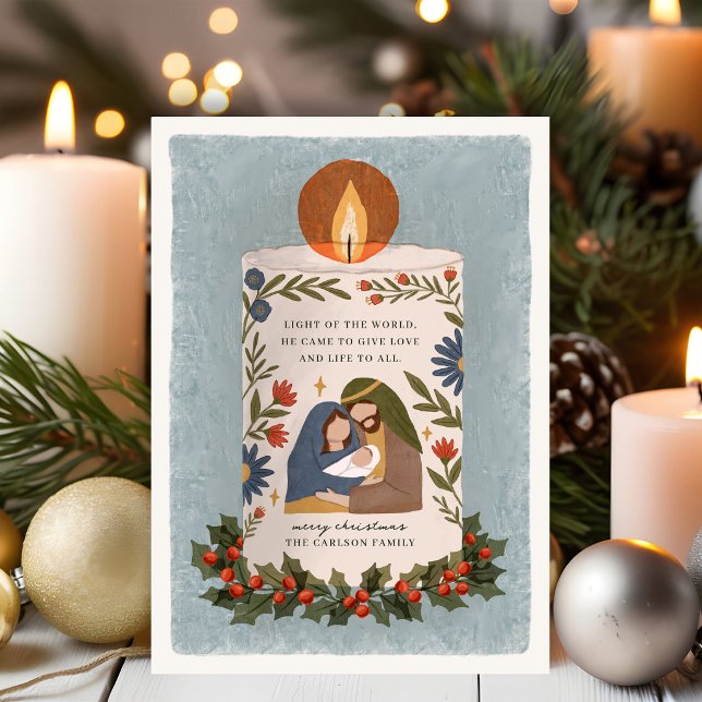 Vela de Navidad de la Natividad Religiosa Plegada (Subido por el creador)