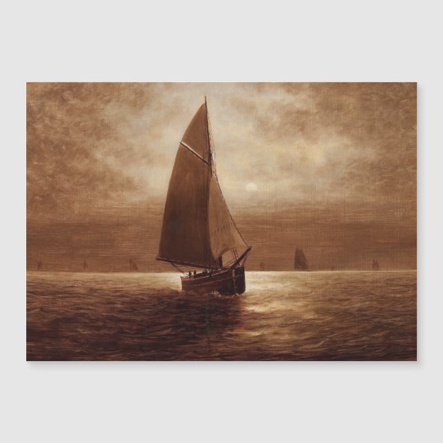 Vela de noche (alrededor de 1900) Elbridge Wesley  (Anverso)