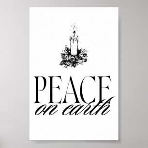 Vela de Paz en la Tierra Arte de Pared de Navidad