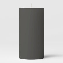 Vela de pilar gris oscuro sólido
