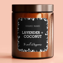 Vela | Jabón | Pegatina cuadrado de etiquetas de p