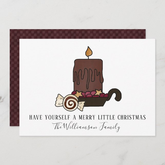 Vela Mugrienta Primitiva y Estrellas Feliz Navidad (Anverso / Reverso)