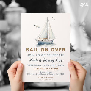 Vela náutica por invitación de cumpleaños