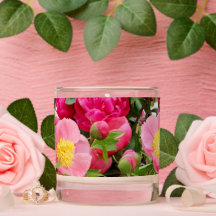 Vela perfumada con flores de peonía