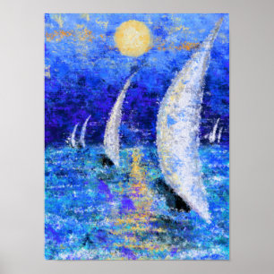 Vela Regata - Pintura Original Arte Abstracto