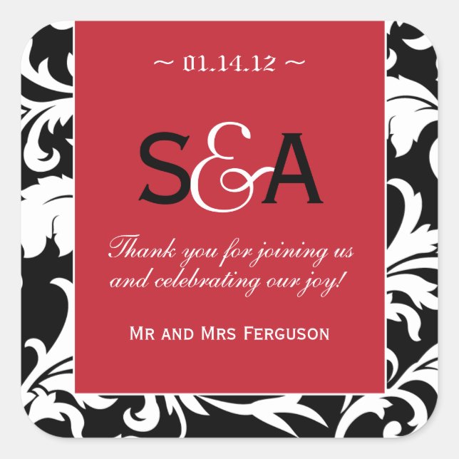 Vela roja rica - Pegatinas a favor (Anverso)