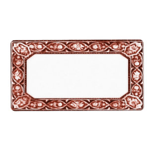 Vela roja vintage o etiqueta en blanco de canning 