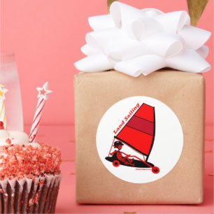 Vela terrestre en Pegatina Rojo Clásico