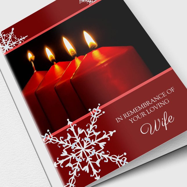 Velas 2 del navidad el | de las tarjetas de (Candles Memorial Bereavement Remembrance Sympathy Christmas Card)
