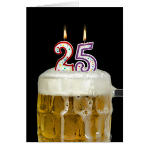 velas de 25 años en la cerveza