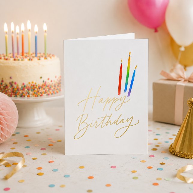 Velas de Arcoíris Feliz Cumpleaños (Subido por el creador)