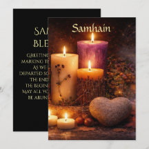 Velas de bendición de Samhain Hermosas Roca Corazó