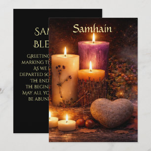 Velas de bendición de Samhain Hermosas Roca Corazó