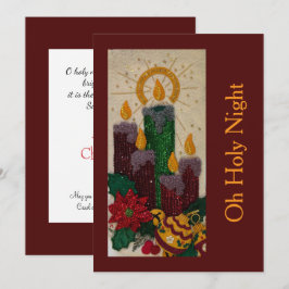 Velas de Navidad con Secuencia de Bordado en Acebo