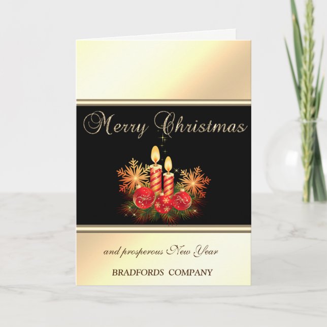 Velas de Navidad elegantes, Empresa de Bolas (Anverso)