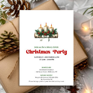 Velas de Navidad Elegantes Invitación de Corona de