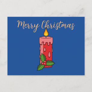 Velas del pilar rojo navidad con Holly Añadir te