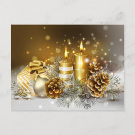 Velas doradas Feliz Navidad
