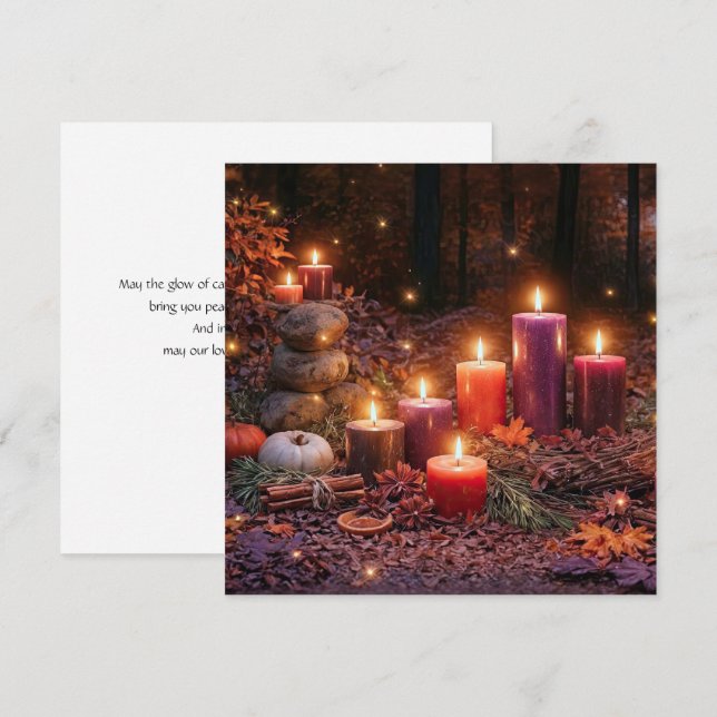 Velas Hermosas de Samhain al Aire Libre (Anverso / Reverso)