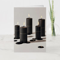 Velas minimalistas de línea negra con llamas dimin